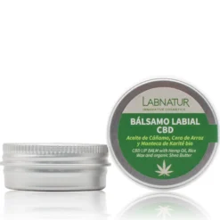 Bálsamo Labial con CBD Labnatur 15 ml | Hidrata, Repara y Protege | Cáñamo, Karité y Cera de Arroz