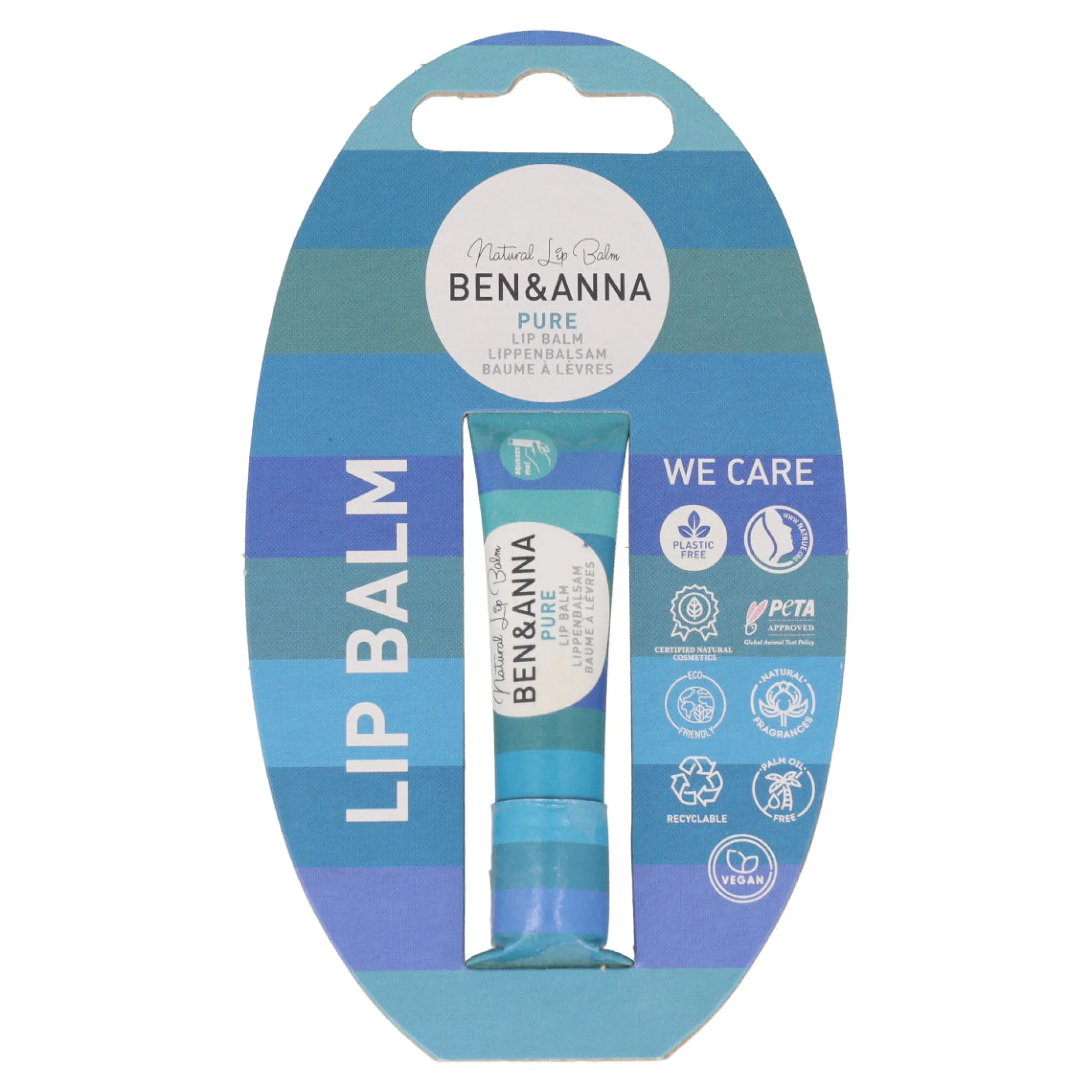 Bálsamo labial ecológico pure (neutro) cero residuos Ben&Anna 6g