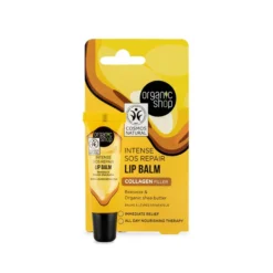 Bálsamo labial sos reparador con cera de abejas y manteca de karité, Organic Shop 10 ml