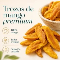 Bocados De Mango Tropical Ecológico Bio - Envasados Al Vacío - 700g | Fruta Deshidratada Ecológica