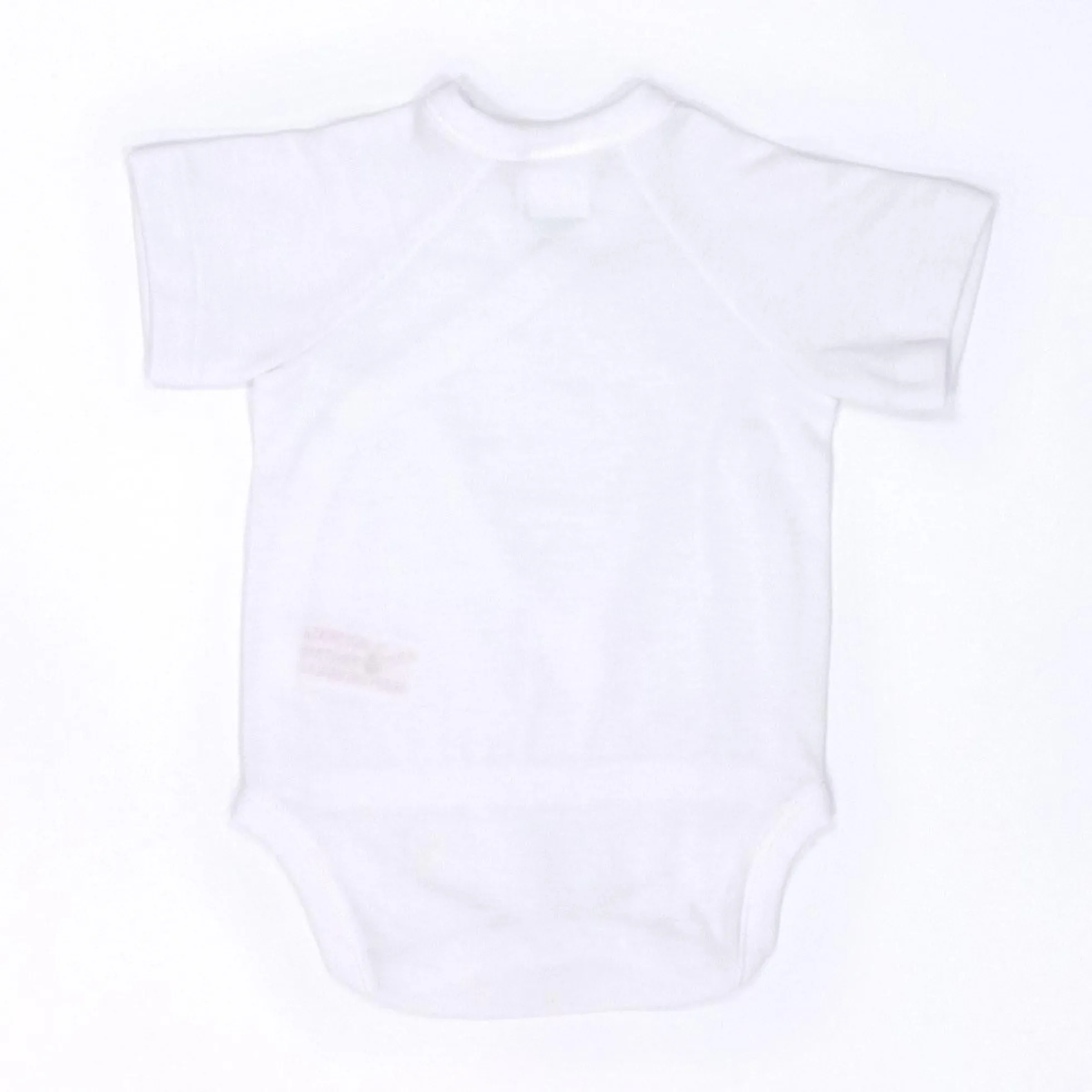 Body de manga corta para recién nacidos en tencel blanco