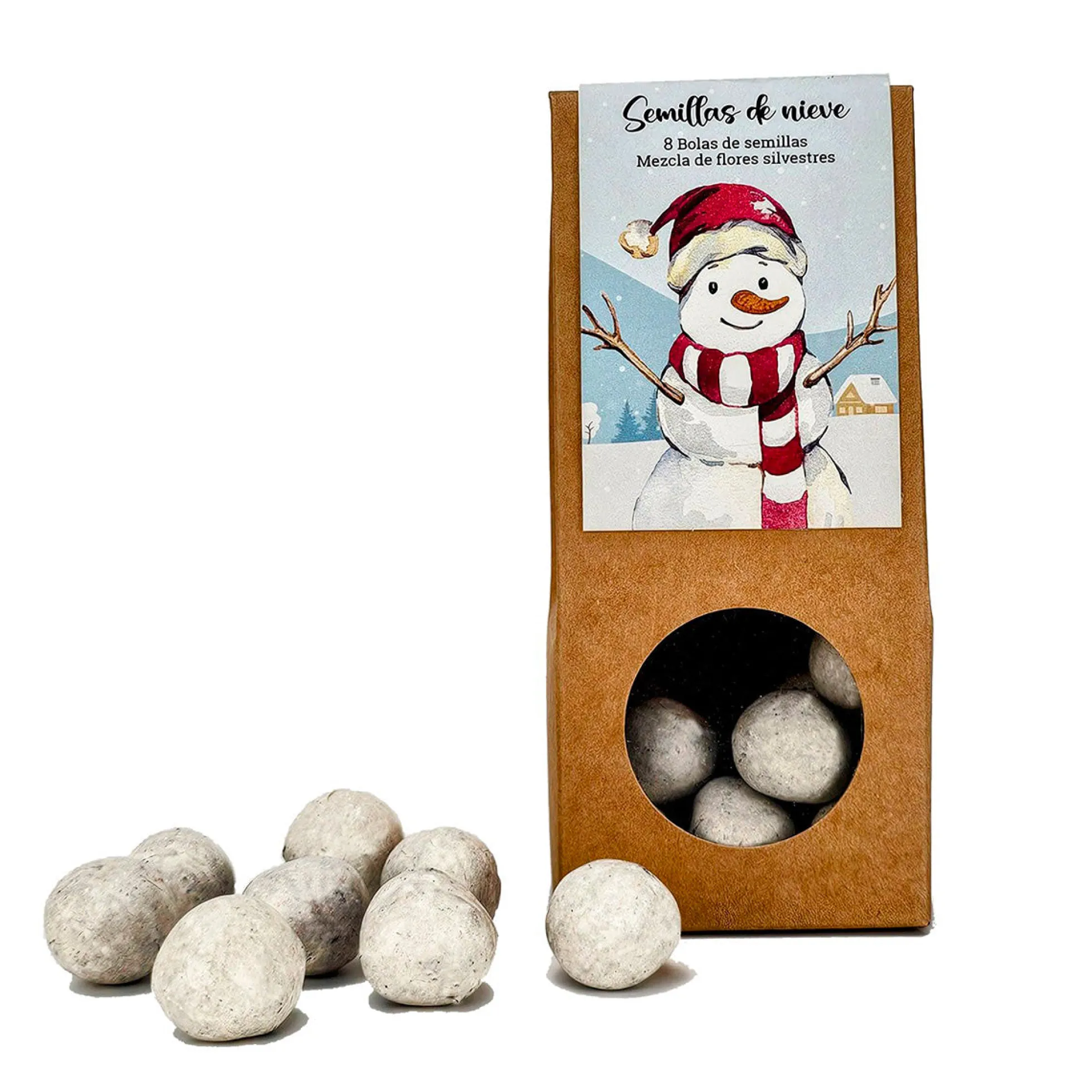 Bolas de Semillas Plantables Muñeco de Nieve Regalo Ideal, Garden Pocket
