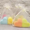 Bolsa De Organza Con 2 Jabones - Aroma Pomelo - Jabón De Glicerina Con Forma De Corazón - Detalle Para Invitados