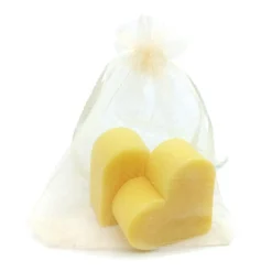 Bolsa De Organza Con 2 Jabones - Aroma Pomelo - Jabón De Glicerina Con Forma De Corazón - Detalle Para Invitados