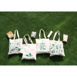Bolsa de tela con diseño mujer Planeta Huerto 40cm x 40cm