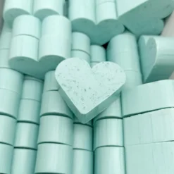 Bolsa De Yute Con 5 Jabones - Aroma Flor De Loto - Jabón De Glicerina Con Forma De Corazón - Detalle Para Invitados