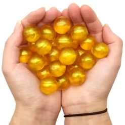 Bolsa Regalo 12 Perlas De Baño Aroma Madreselva - Con Aceite De Soja - Hidrata, Suaviza Y Perfuma La Piel - Forma Bola