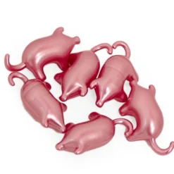 Bolsa Regalo 12 Perlas De Baño Aroma Rosas - Con Aceite De Soja - Hidrata, Suaviza Y Perfuma La Piel - Forma Cerdito