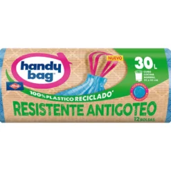 Bolsas basura Antigoteo 30L Handy Bag 12 uds 100% recicladas