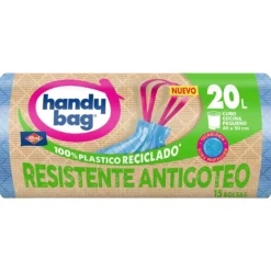 Bolsas basura Antigoteo 20L Handy Bag 15 uds 100% recicladas