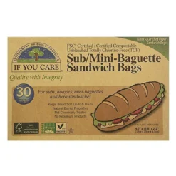 Bolsas de papel para bocadillos If You Care 30 Uds