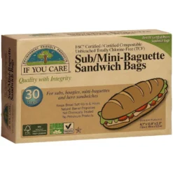Bolsas de papel para bocadillos If You Care 30 Uds