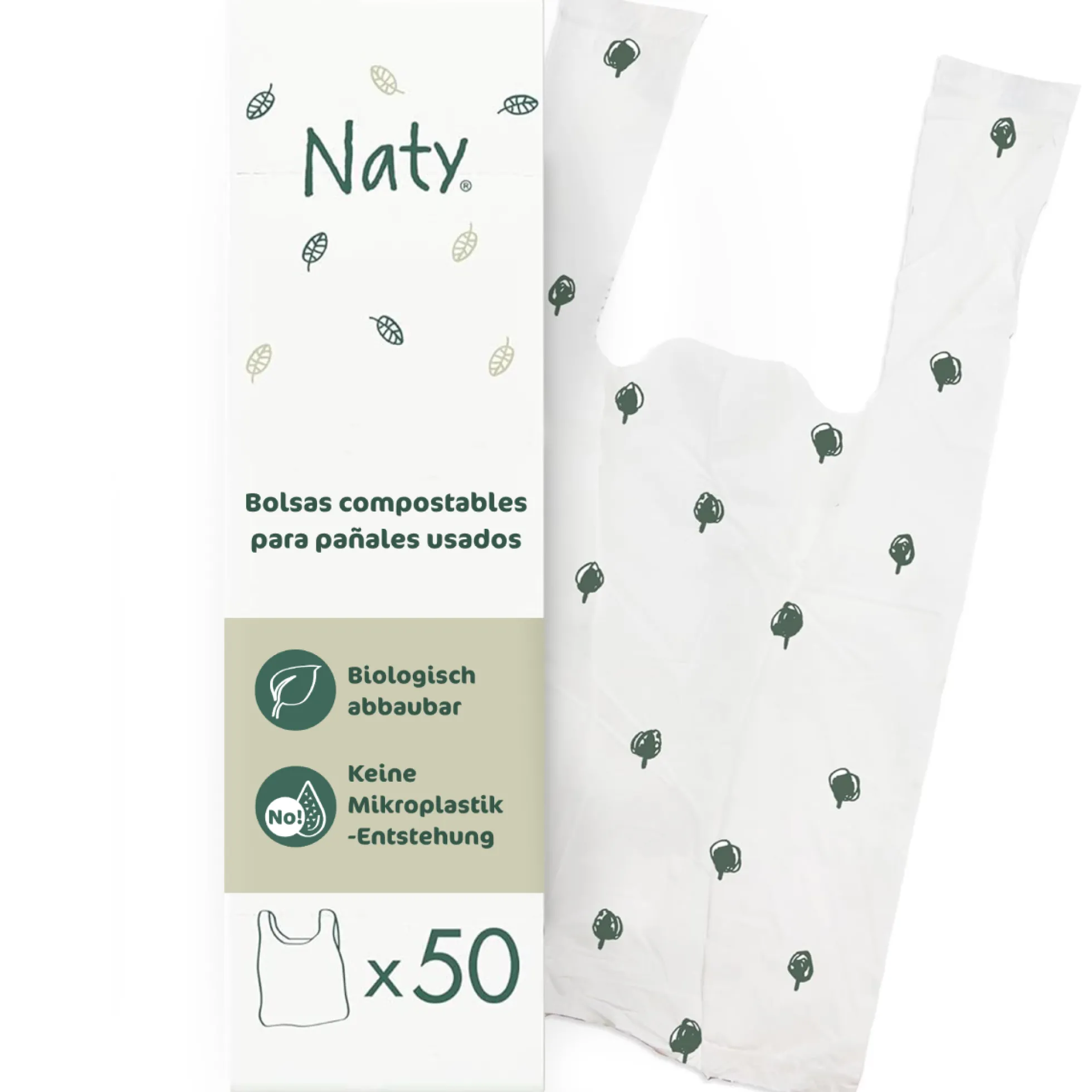 Bolsas desechables para pañales Naty 50 Uds
