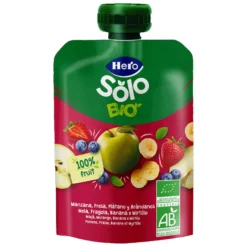 Bolsita fruta 100% Eco sabor manzana, fresa, plátano y arándanos Hero Solo 100 g