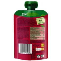 Bolsita fruta 100% Eco sabor manzana, fresa, plátano y arándanos Hero Solo 100 g