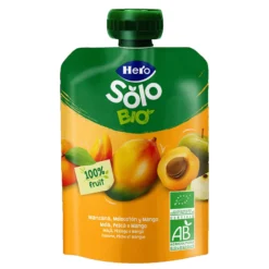 Bolsita Pouch Manzana, Melocotón y Mango eco Hero Baby Solo 100 g