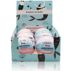 Bomba de Baño Rosas con Pétalos Labnatur 140 g | Aroma Floral | Hidrata, Suaviza y Perfuma | Vegana