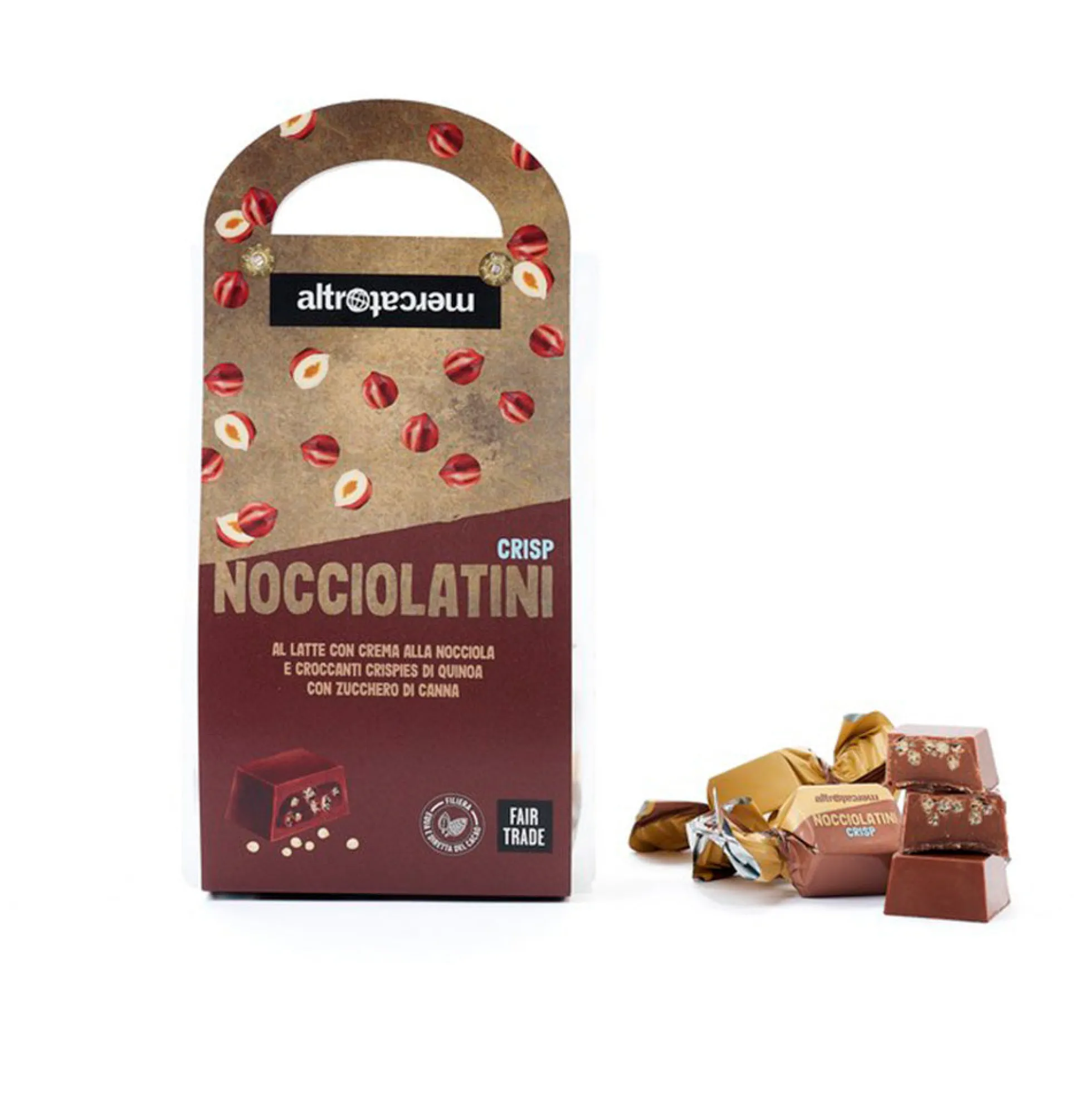 Bombones Chocolate Con Leche Crispis Altromercato 120 g