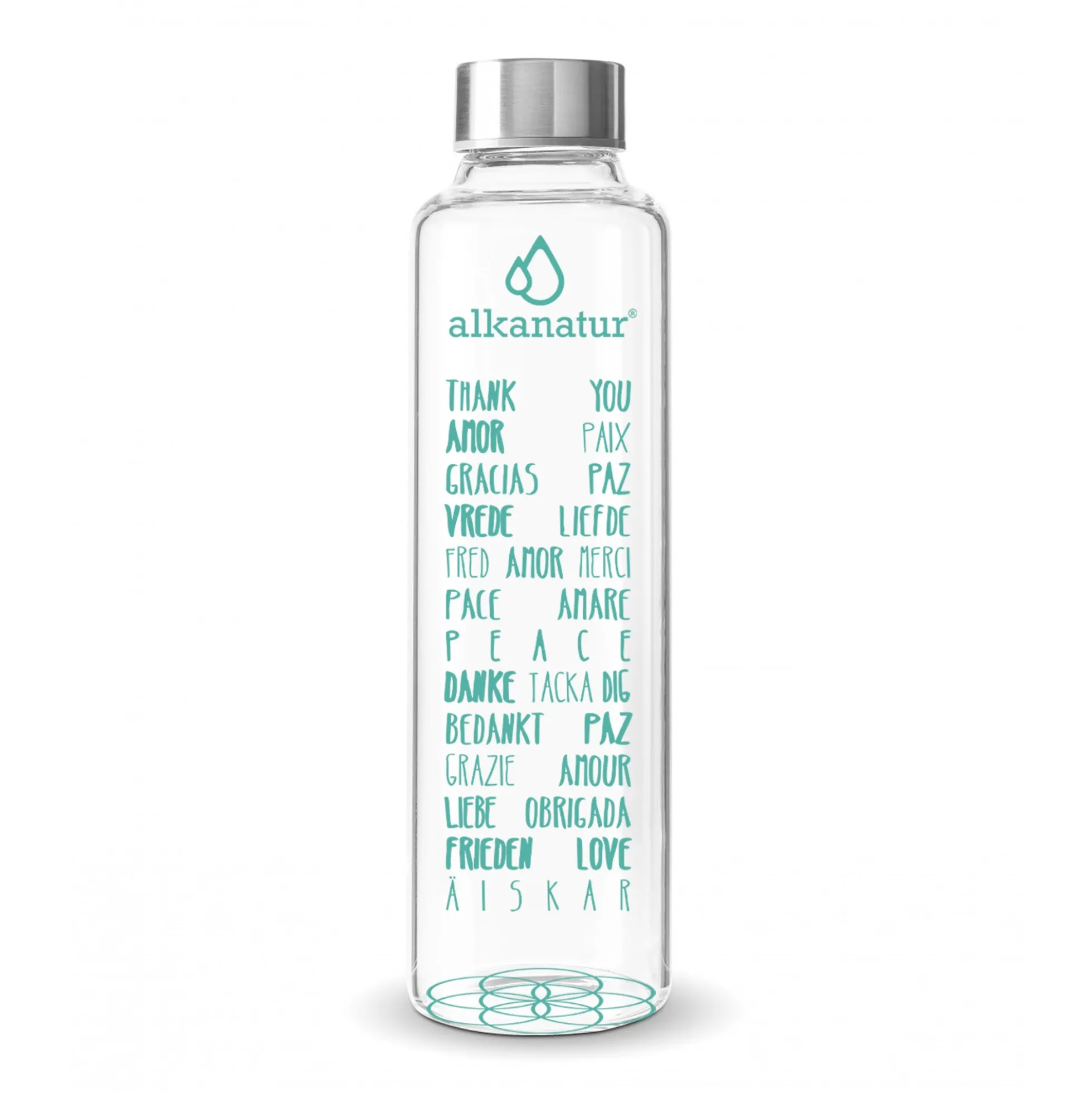Botella Alkanatur de cristal borosilicato 500ml
