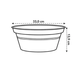 Bowl redondo Green Basics Elho Antracita 27 cm