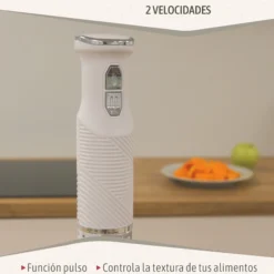 Briebe Batidora De Mano Brazo Desmontable, Cuchillas De Corte En Acero Inoxidable Diseño Ergonómico, Hb1173wht, Blanco