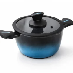 Briebe Cacerola Inducción Acero Forjado 20cm Antiadherente Sin Pfoa, Todas Cocinas Fabricada En España, Mare, Azul