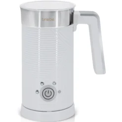 Briebe Elegance Espumador Leche Eléctrico Calentador Espuma Fría/caliente 130ml Leche Caliente 300ml, Mf1172wht, Blanco