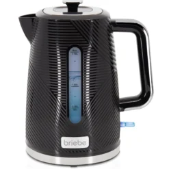 Briebe Elegance Hervidor Agua Eléctrico 1,7l Inalámbrico Ebullición Rápida, Libre De Bpa, Base De 360°, Kt1168blk,negro