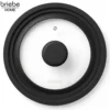 Briebe Totalid Tapa De Sartén Universal Con Borde De Silicona Y Cristal Templado, Multidiámetro 24-26-28 Cm
