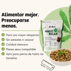 BugBell MagicRelax Pienso – Hipoalergénico, sin cereales, con proteína de insecto, cáñamo, hierbas y omega 3