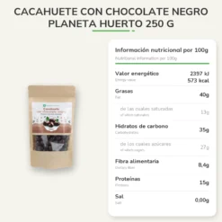 Cacahuete con chocolate negro Planeta Huerto 250 g