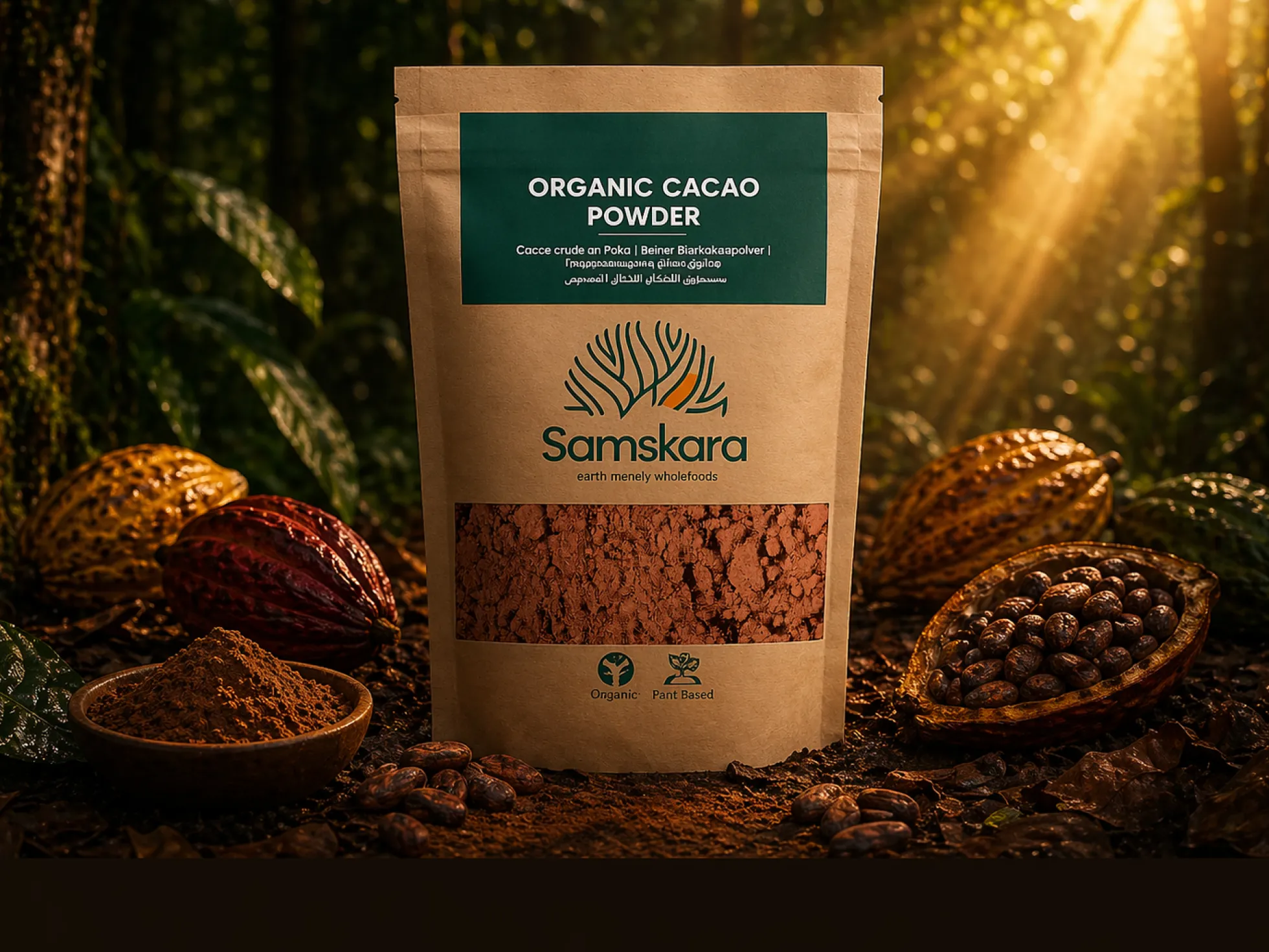 Cacao En Polvo Bio - 1kg | Cacao Puro Ecológico Vegano Para Repostería Y Bebidas, Sin Azúcares Añadidos