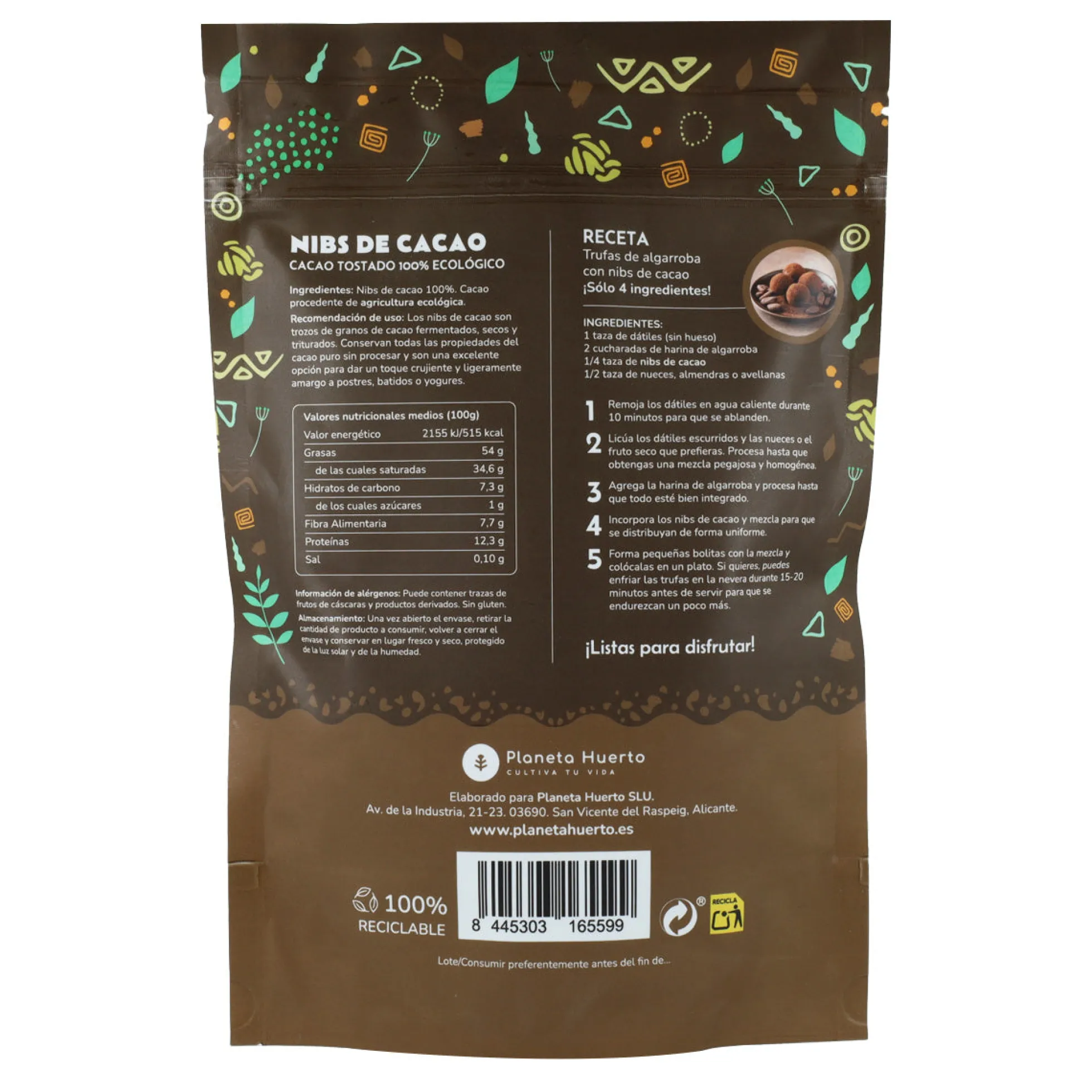 Cacao Nibs ECO Planeta Huerto 250 g
