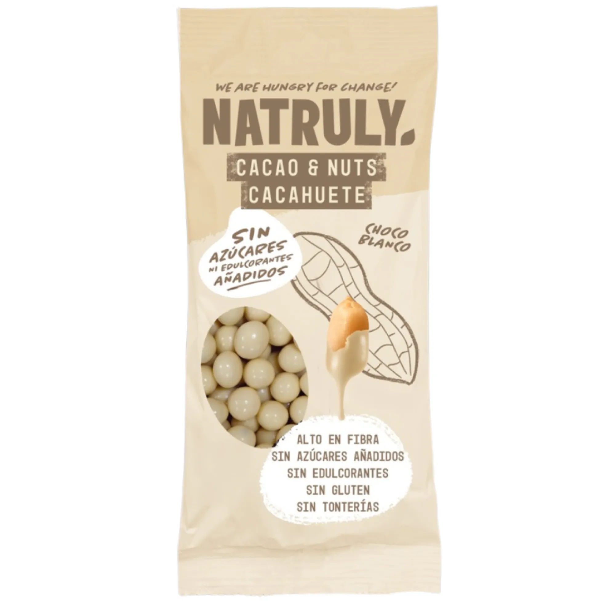 Cacao&Nuts Chocolate blanco Natruly 50g