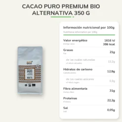Cacao Puro Premium Bio Alternativa 350 g
