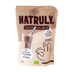 Cacao Soluble BIO Alto en proteínas Natruly 225 g