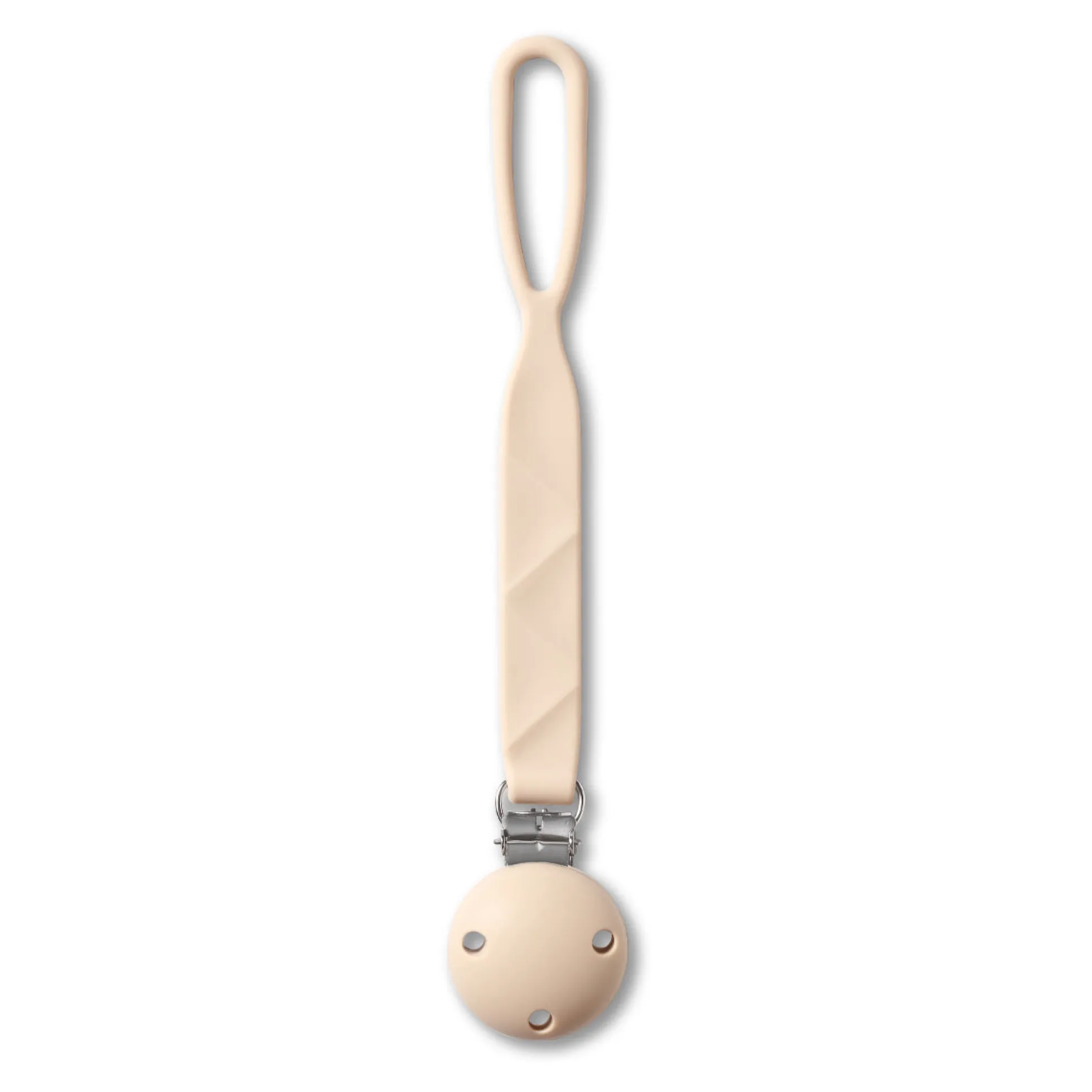 Cadena Portachupetes De Silicona Beige