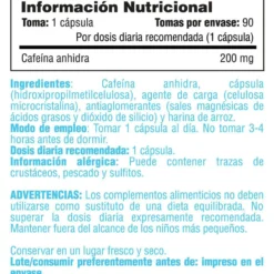 Cafeína 200mg - 90 Cápsulas Vegetales - Cafeína - Smart Supplements