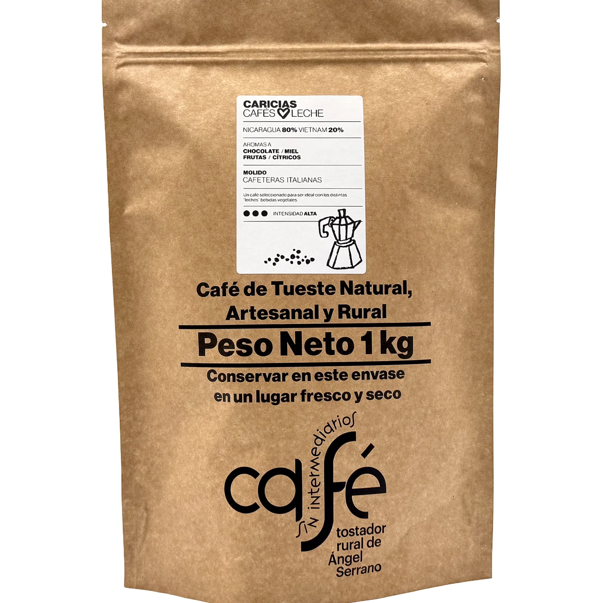 Cafe Sin Intermediarios Café Nicaragua Caricias Molido Italiana (moka) 1 Kg