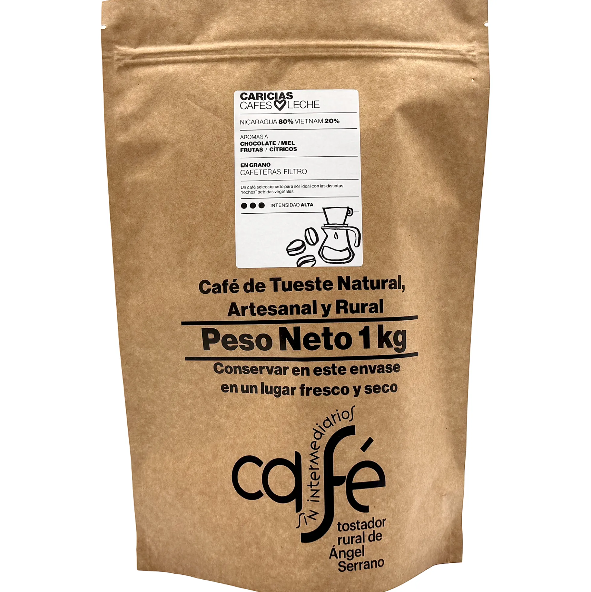 Cafe Sin Intermediarios Café Nicaragua Caricias En Grano Para Filtro 1 Kg
