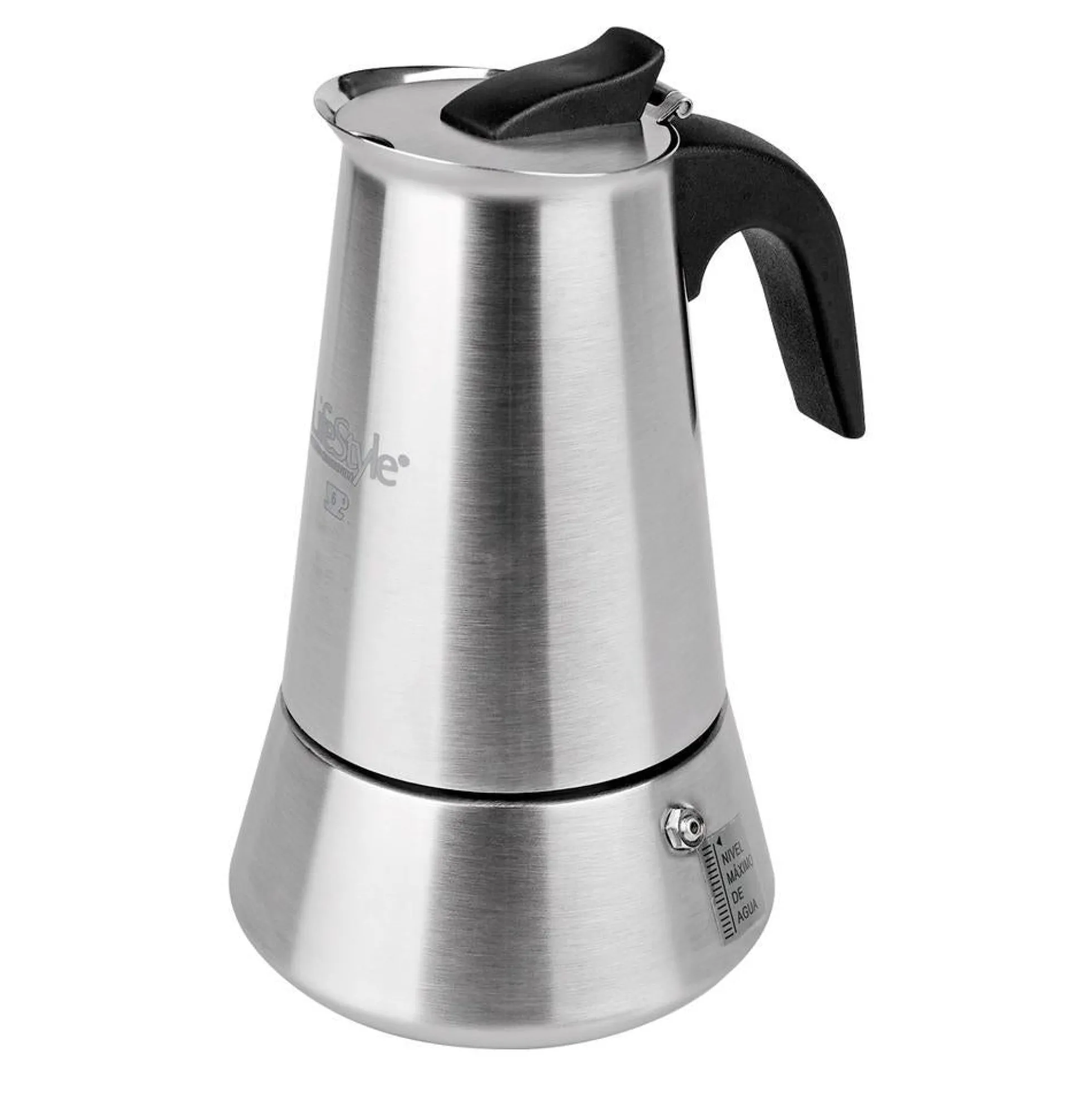 Cafetera Inox.m/baq. 4 Tazas