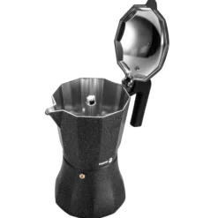 Cafetera Italiana Aluminio 9 Tazas Café, Junta Silicona, Vitrocerámica, Gas, Eléctrica Fagor 81cffgati09 Negro