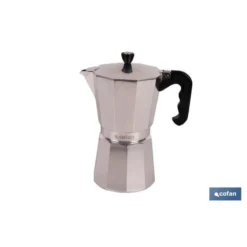 Cafetera Italiana De Aluminio Para Inducción 12 Tazas