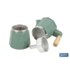 Cafetera Italiana De Inducción Verde 6 Tazas