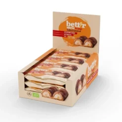 Caja De Barquillos De Chocolate Relleno De Caramelo Salado De Cacahuete Bett’r 33g Bio