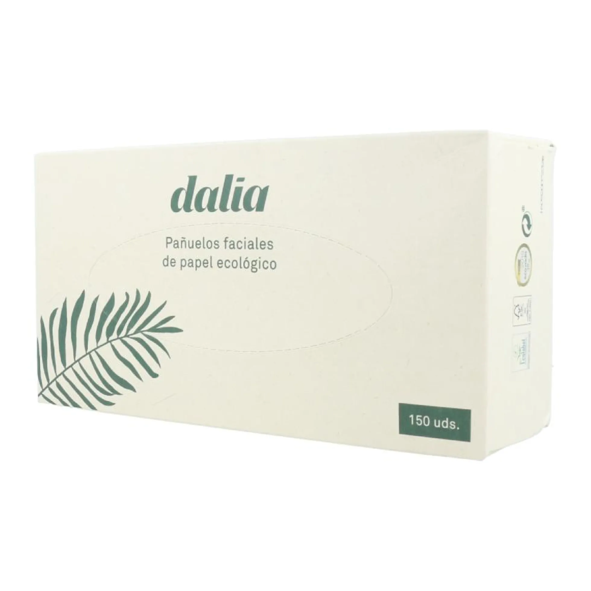 Caja de 150 Pañuelos Faciales Bio sin Blanquear. Dalia