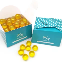 Caja 70 Perlas De Baño Con Aroma A Madreselva - Con Aceite De Soja - Hidrata, Suaviza Y Perfuma La Piel - Forma Bola