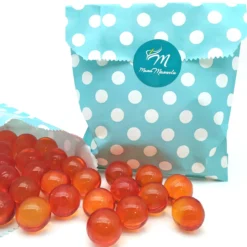 Caja 40 Perlas De Baño Con Aroma A Melocotón - Con Aceite De Soja - Hidratante Y Aromática - Forma Bola