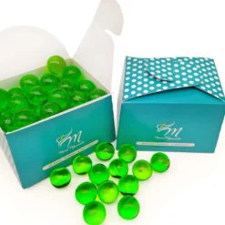 Caja 40 Perlas De Baño Con Aroma A Manzana - Con Aceite De Soja - Hidratante Y Aromática - Forma Bola