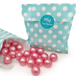 Caja 40 Perlas De Baño Con Aroma A Rosas - Con Aceite De Soja - Hidratante Y Aromática - Forma Bola